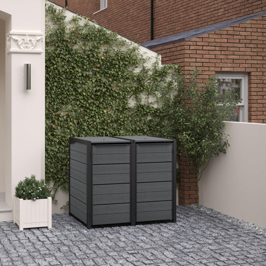 Keter Double 480 L Weatherproof Wheelie Bin Storage Unit