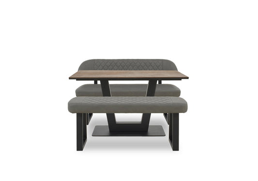 Venus Dining Table, High Back Dining Bench and Low Dining Bench