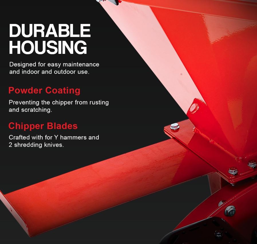 GreatCircleUSA Commercial Heavy Duty 15HP Gas Powered Wood Chipper Shredder 420cc