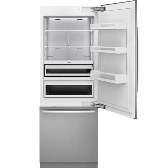 Benchmark® 16.5 Cu. Ft. 30'' Wide Built-in Bottom Freezer Refrigerator with Softclose® Flat Hinge
