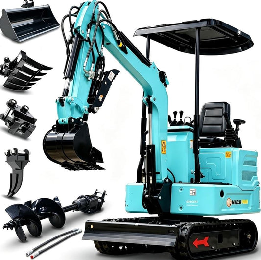 3100lb Mini Excavator with Kubota—Diesel Engine | Compact Excavator for Digging, Trenching, Farm & Landscaping | EPA Certified Shipping & Unloading Included (90% Assembled+5)