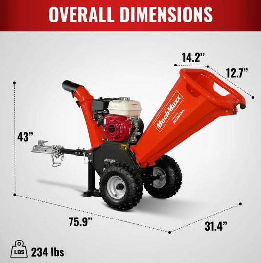 H-O-N-D-A GX200 Gasoline Engine Powered 4 inch Wood Chipper, GS650