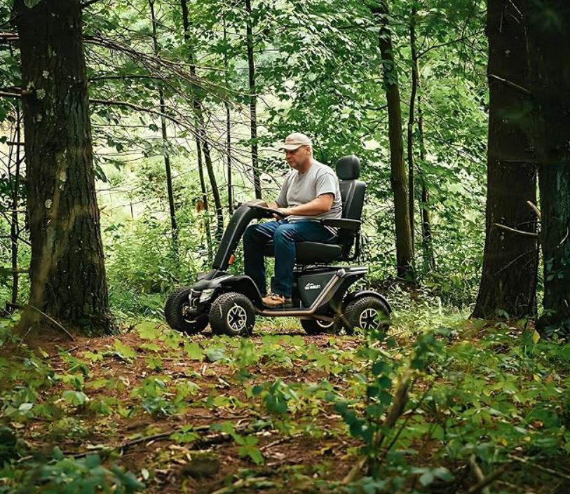 Pride Mobility Baja Wrangler 2 Outdoor Scooter - Comfort Mobility for Adults, 450 Lbs Weight Capacity, 75 Ah Battery, True Blue, 18"-18-20" Seat Size - BA400