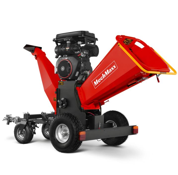 8 inch ZONSEN E-Start 1000cc 35hp Gas Powered 4 - Wheel Drum Wood Chipper with Taillight , B200