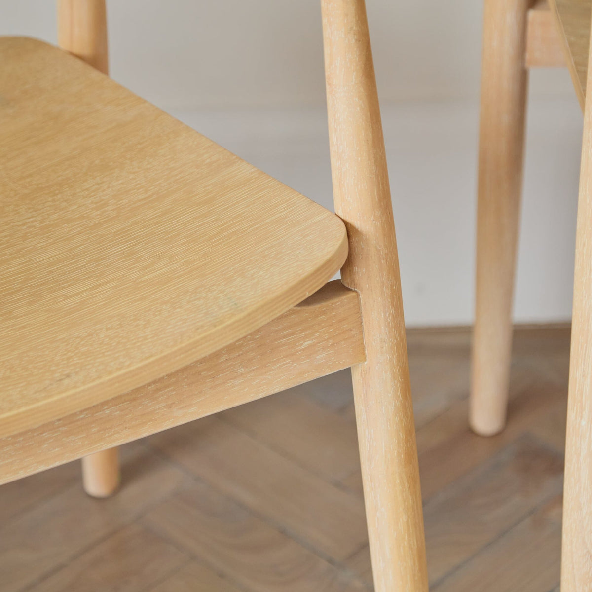 Raleigh Whitewash Dining Table Set - 6 Seater - Carter Whitewash Oak Dining Armchairs