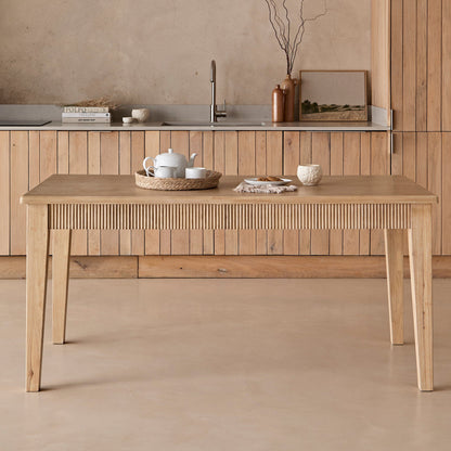 Raleigh Whitewash Dining Table Set - 6 Seater - Carter Whitewash Oak Dining Armchairs