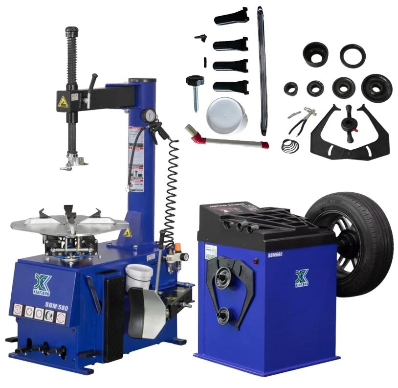 2.0 HP Tire Changer & Wheel Balancer Combo Machine 580/690 – Automatic Tire Service Equipment