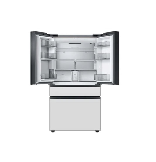 29 CuFt Smart 4-Door French Door Refrigerator in White Glass with Beverage Center™