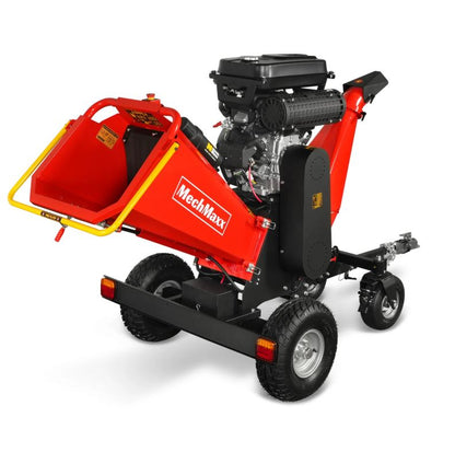 8 inch ZONSEN E-Start 1000cc 35hp Gas Powered 4 - Wheel Drum Wood Chipper with Taillight , B200