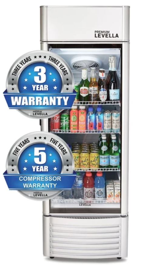 9.0 CuFt Manual Defrost Commercial Display Refrigerator 1-Glass Door Merchandiser in Silver with 4 Adjustable Wire Shelves