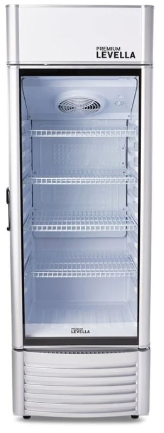 9.0 CuFt Manual Defrost Commercial Display Refrigerator 1-Glass Door Merchandiser in Silver with 4 Adjustable Wire Shelves