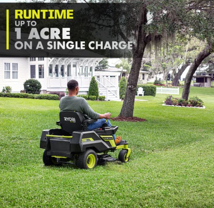 RYOBI 80V HP Brushless 30 in. Battery Electric Cordless Zero Turn Mower with 80V 10 Ah Batteries