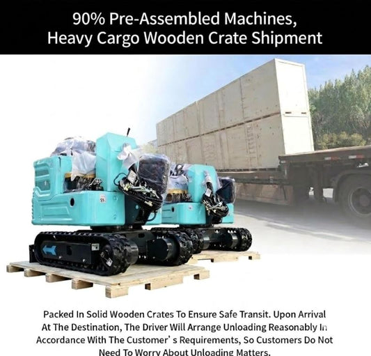 3100lb Mini Excavator with Kubota—Diesel Engine | Compact Excavator for Digging, Trenching, Farm & Landscaping | EPA Certified Shipping & Unloading Included (90% Assembled+5)