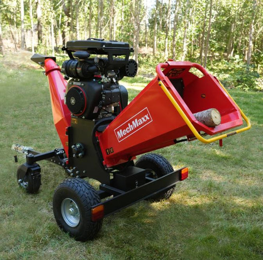 8 inch ZONSEN E-Start 1000cc 35hp Gas Powered 4 - Wheel Drum Wood Chipper with Taillight , B200