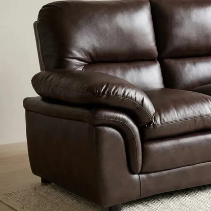 Verona Brown Leather 3+2 Seater Sofa Set Collection