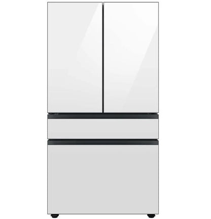 29 CuFt Smart 4-Door French Door Refrigerator in White Glass with Beverage Center™
