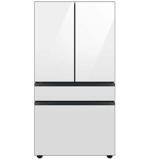 29 CuFt Smart 4-Door French Door Refrigerator in White Glass with Beverage Center™
